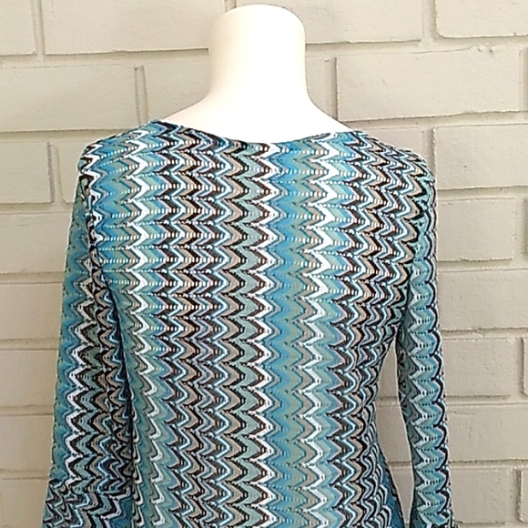 Alexa & Stella Multicolor Bell Sleeve Dress. Size Large NWOT - Picture 7 of 12